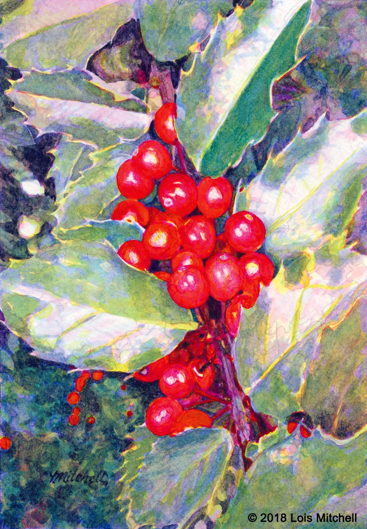 painting of berries by Lois
